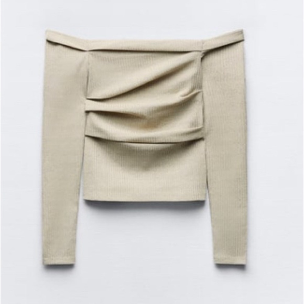 Zara bandeau top with gold thread . Brand new with tags